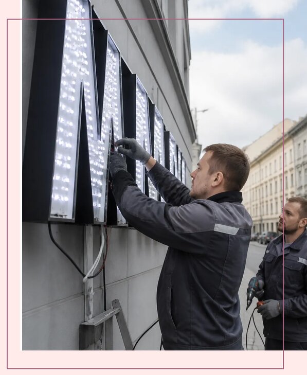 Изготовление и монтаж светодиодных LED вывесок в Борзе